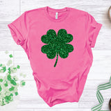 4 Leaf Clover Green Glitter - Unisex Tee