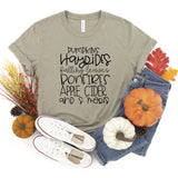 Pumpkins Hayrides Falling Leaves Bonfires Apple Cider And Smores  - Unisex Tee