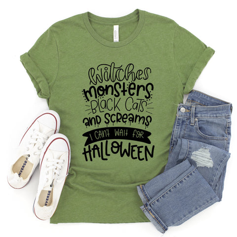 Witches Monsters Black Cats etc - Unisex Tee