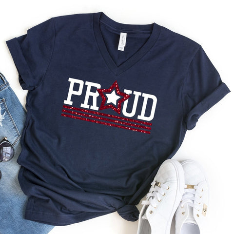 Proud - Unisex V-Neck Tee