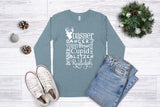 Reindeer Names - Long Sleeve Unisex Tee