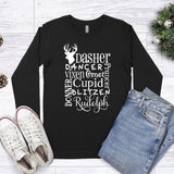 Reindeer Names - Long Sleeve Unisex Tee