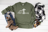 Merry Christmas (cross) - Unisex Long Sleeve