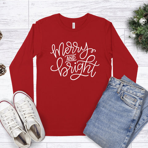 Merry and Bright - Long Sleeve Unisex Tee